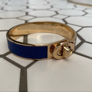 Coach Turnlock Bracelet with Leather Accent